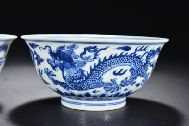 清 青花龙纹碗（2件） - 图6