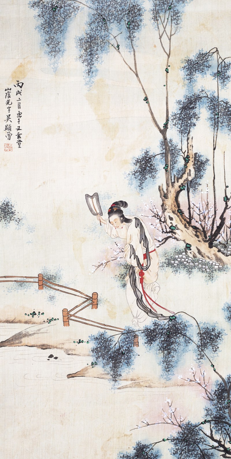 吴光宇  仕女立轴