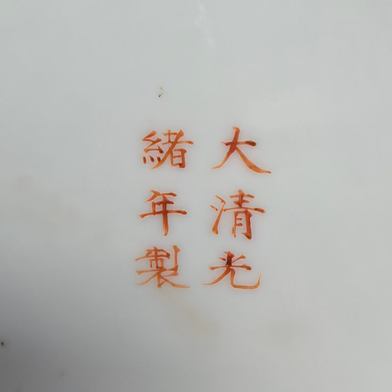 清光绪 粉彩四季花卉纹盘 - 图7