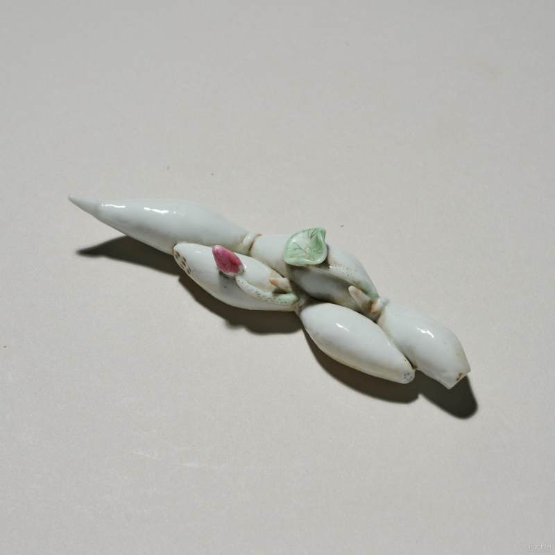 清 仿生瓷塑藕 - 图5
