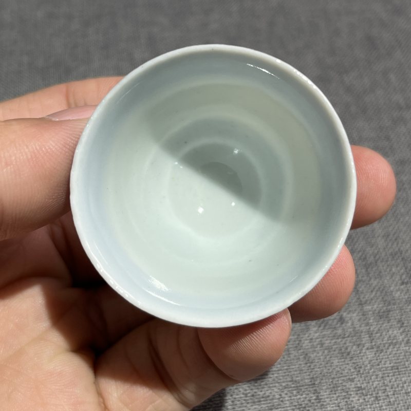清中期青花鸡心杯一组5只 - 图19