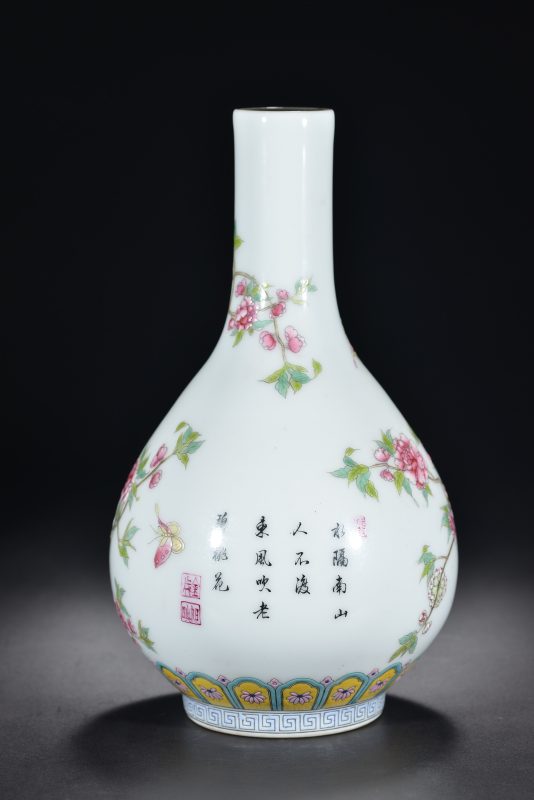 清 斗彩花卉纹盘（2件） - 图3