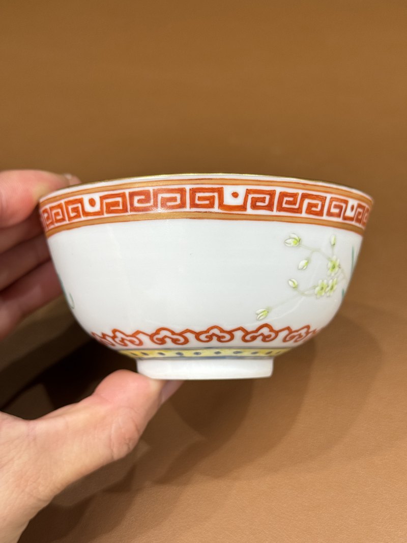 清光绪 粉彩花卉纹碗 - 图11