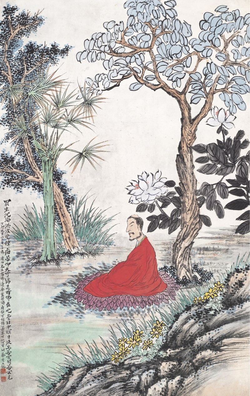 姚华  人物立轴