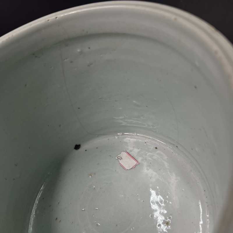 清雍正 青花双龙戏珠纹笔海 - 图6