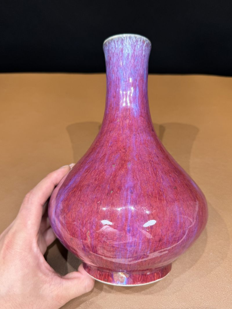 清乾隆 窑变釉荸荠瓶 - 图7