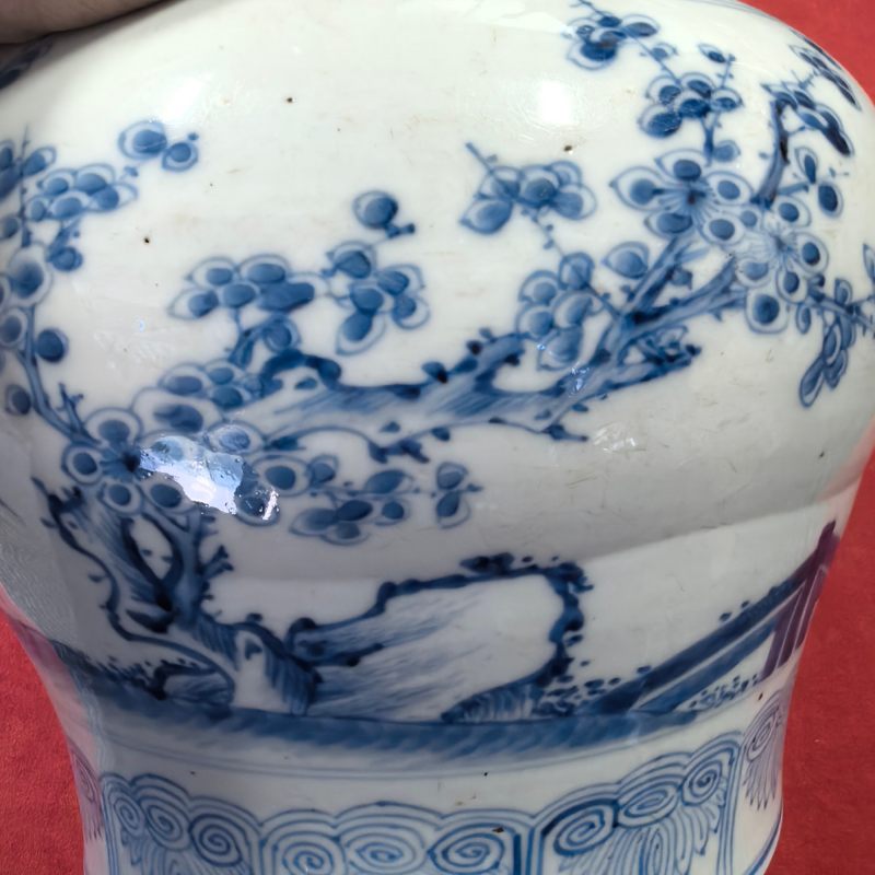 清雍正-乾隆 青花岁寒三友图罐 - 图6