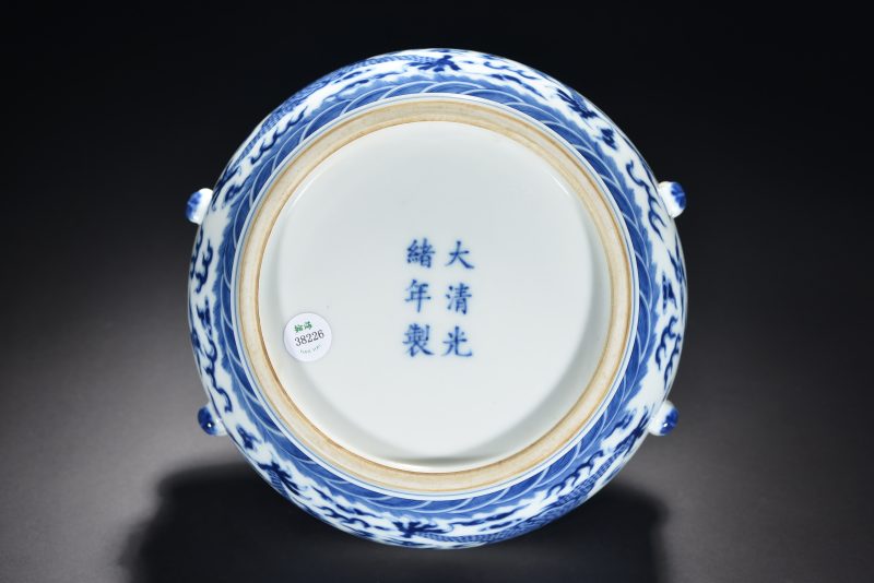 清 青花龙纹温锅 - 图13