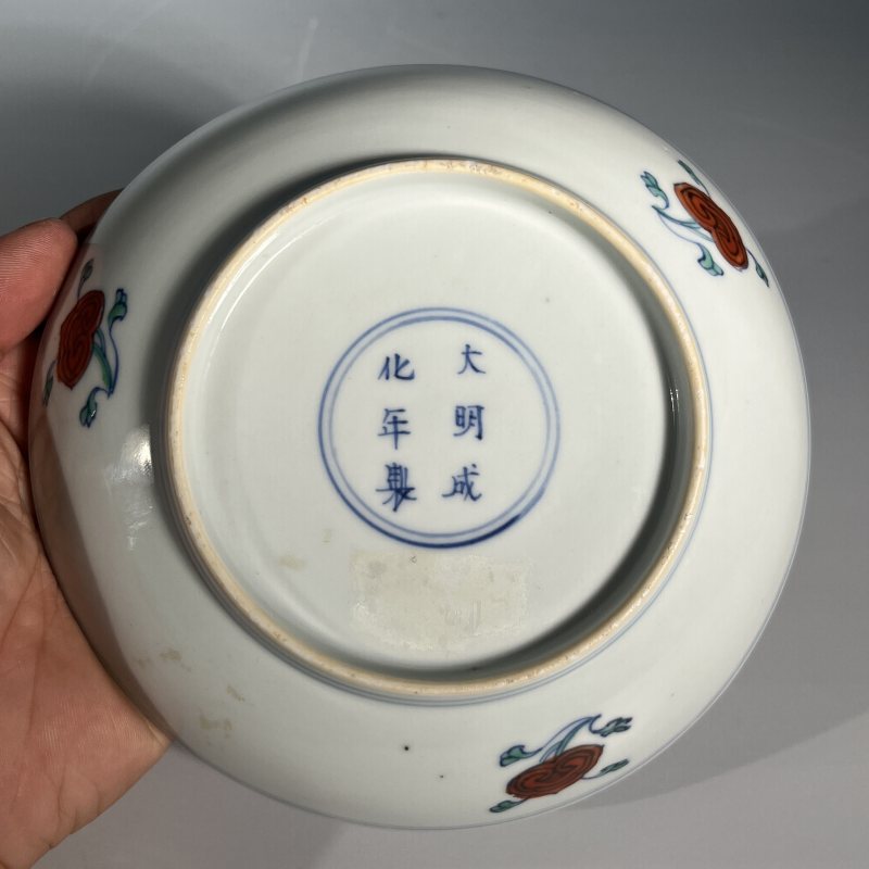 清雍正斗彩喜鹿封侯纹盘 - 图9