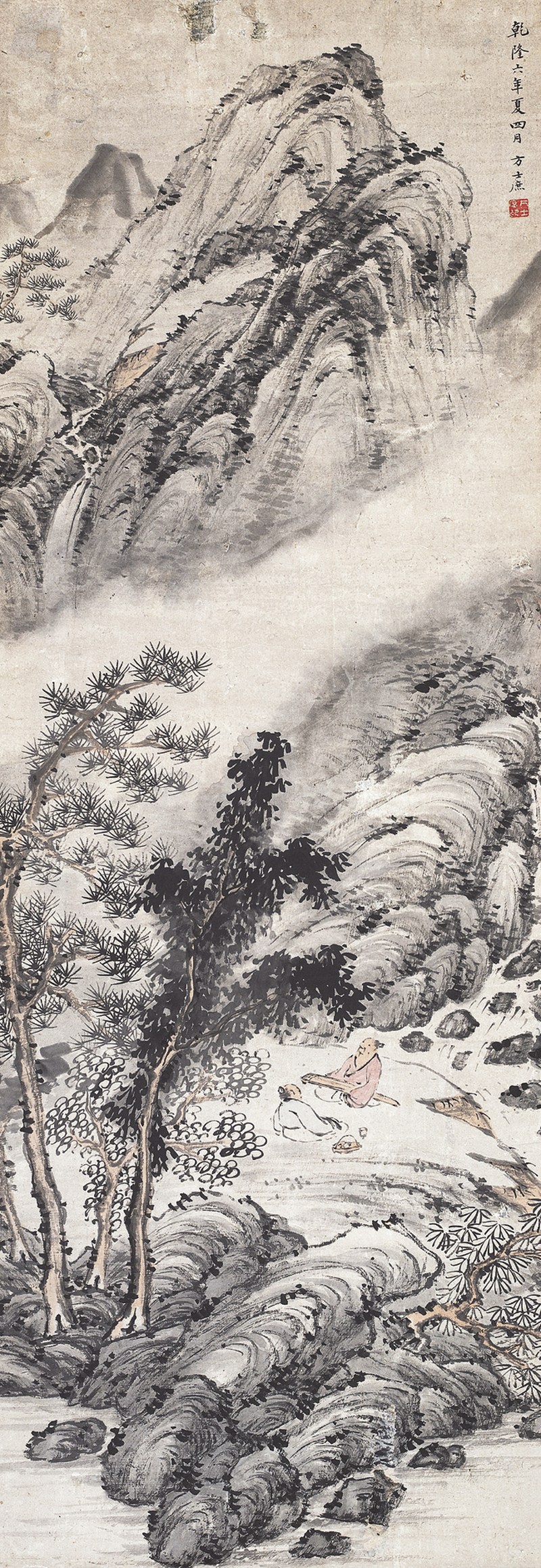 方士庶  山水立轴