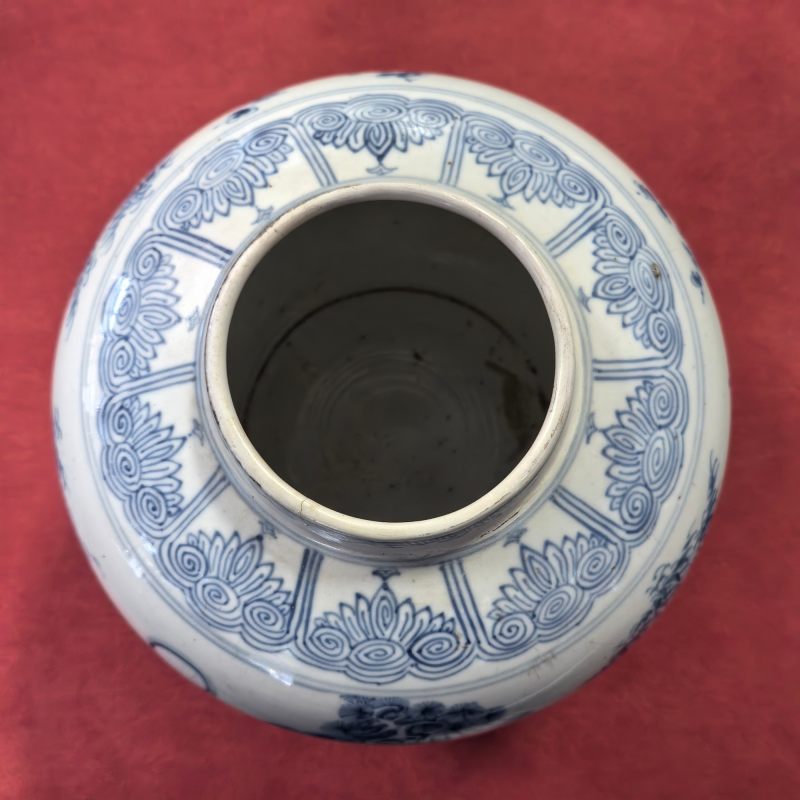 清雍正-乾隆 青花岁寒三友图罐 - 图9