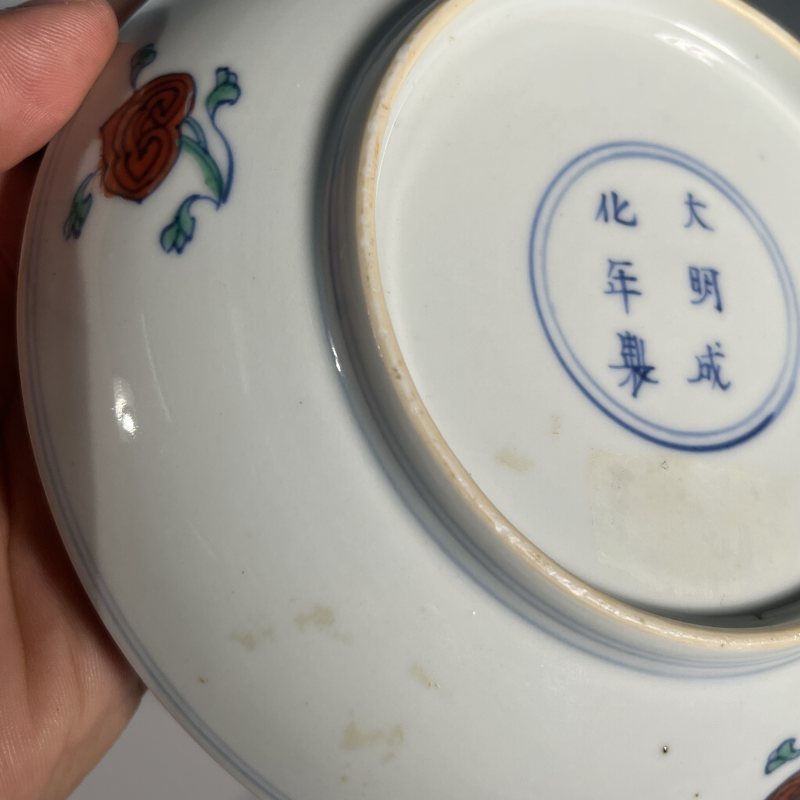 清雍正斗彩喜鹿封侯纹盘 - 图10
