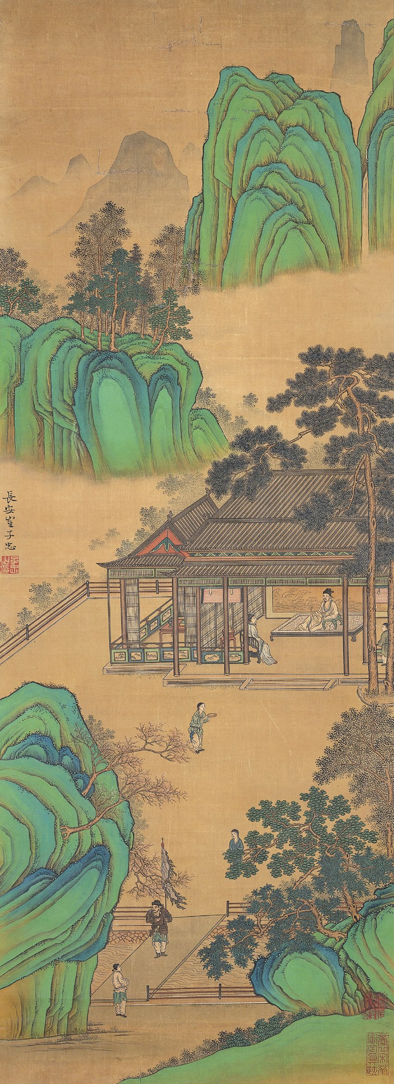 崔子忠  山水立轴
