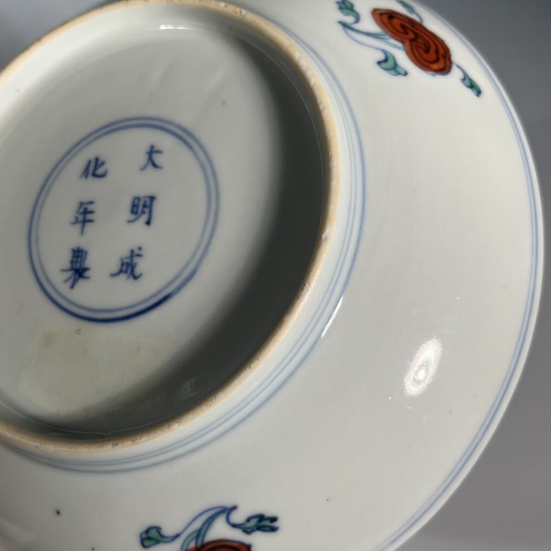 清雍正斗彩喜鹿封侯纹盘 - 图11