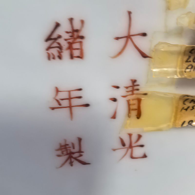 清光绪 粉彩百蝶纹赏瓶 - 图11