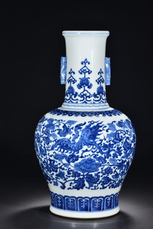 清 青花矾红宝相花纹碗（2件） - 图5