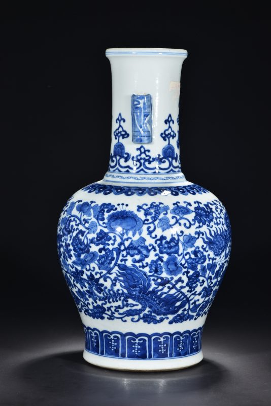 清 青花矾红宝相花纹碗（2件） - 图6