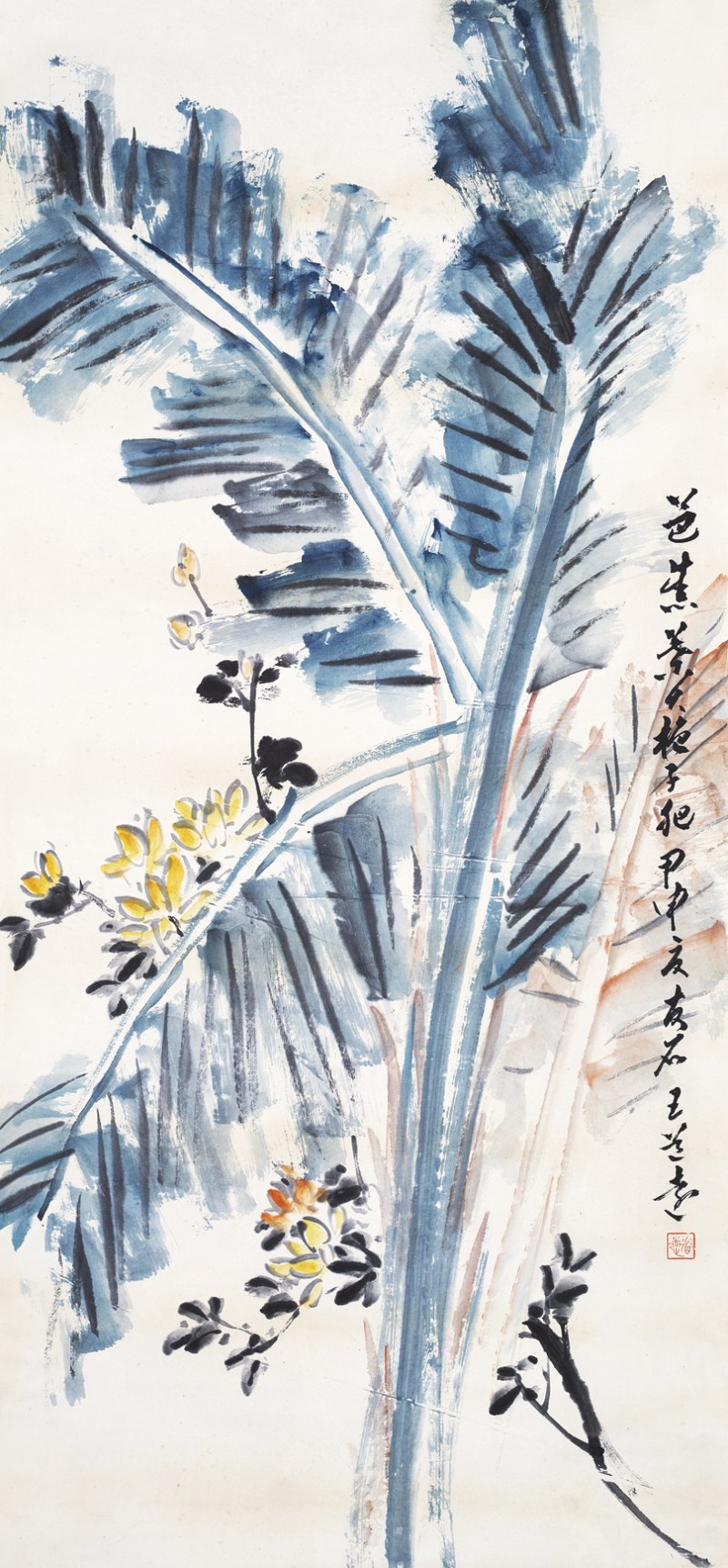 王友石  花卉立轴