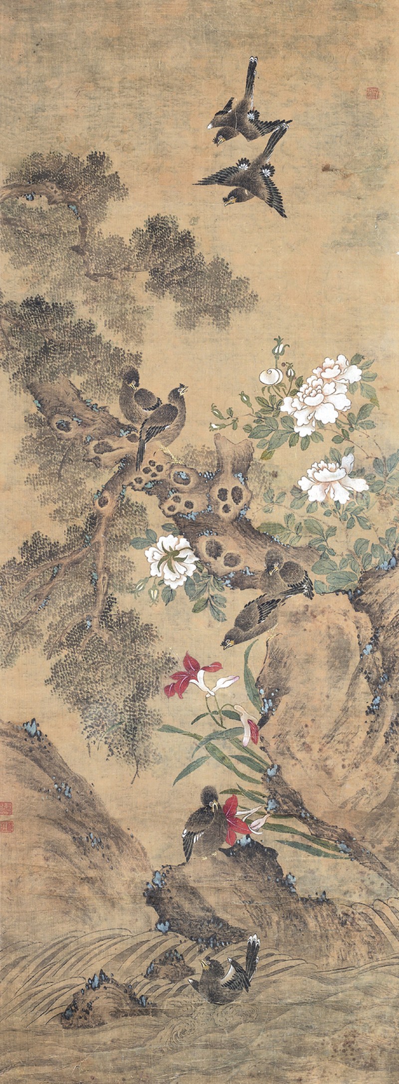 佚名  花鸟立轴