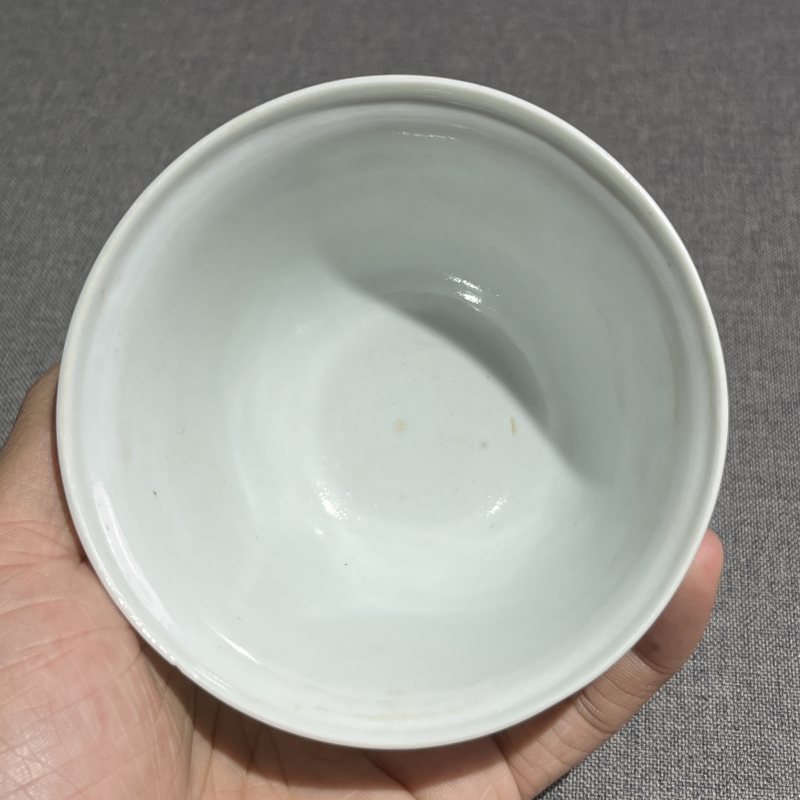 清乾隆青花山水纹盖碗 - 图11