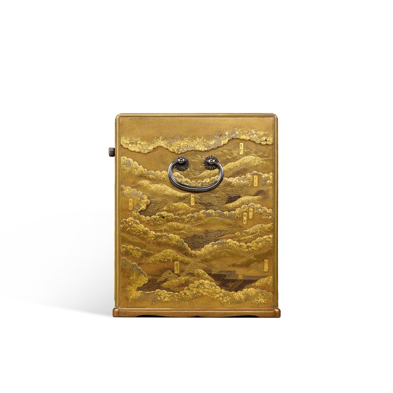 A lacquer kodansu [small cabinet], Edo period, 19th century | 東海道五十三次蒔絵箪笥　江戸時代末期　19世紀 - 图5