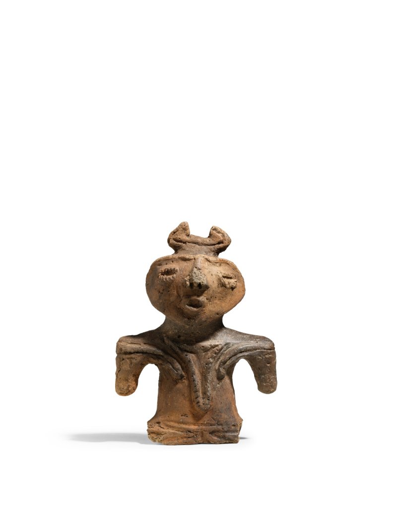 An earthenware figure of a woman, dogu, Late Jomon period, 1000 – 400 BCE | 土偶　縄文時代晩期　紀元前1000～400年 - 图1