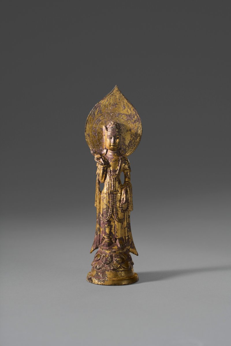 東魏/北周 六世紀中葉 鎏金銅觀音菩薩立像  EASTERN WEI-NORTHERN ZHOU DYNASTY, MID-6TH CENTURY - 图1