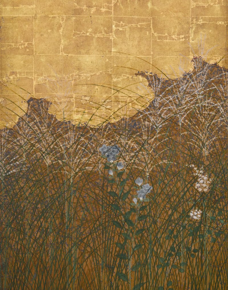 Anonymous, Moon over Musashi Moor, Edo period, early 17th century | 武蔵野図屏風　江戸時代前期　17世紀初頭 - 图11