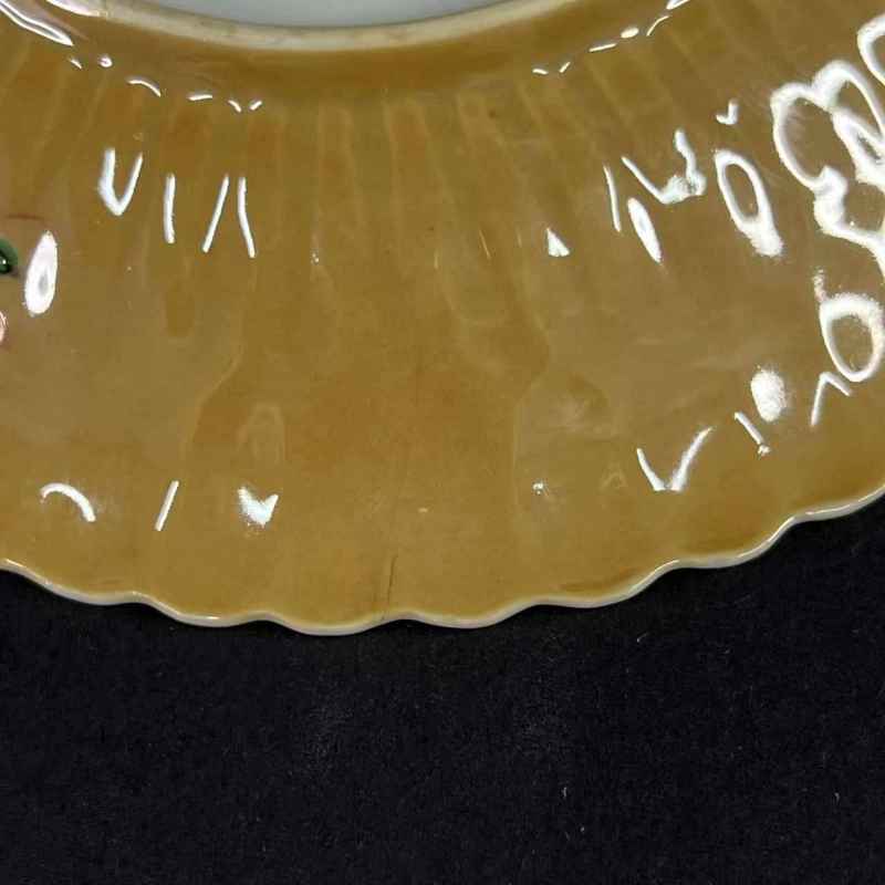 清康熙 米黄地青花五彩杯碟一组 - 图10