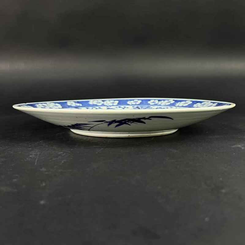 清中期 青花花鸟纹大盘 - 图2