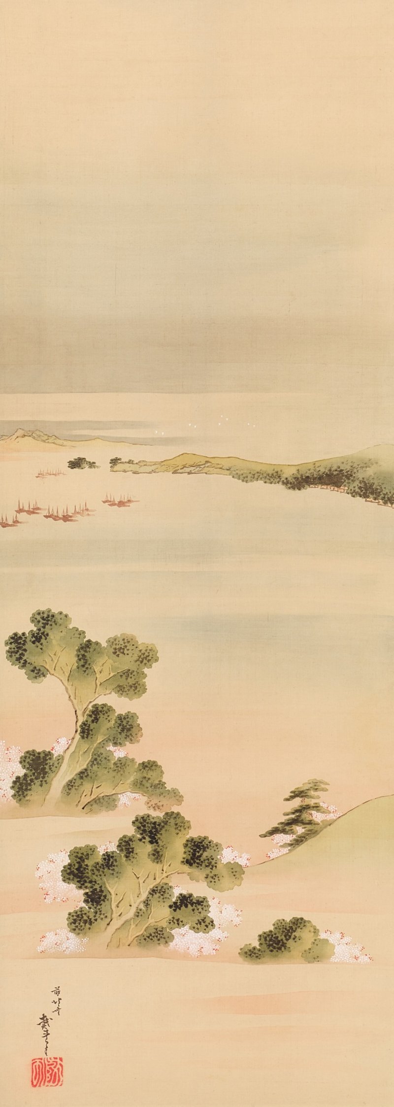 Katsushika Hokusai (1760-1849), Cherry blossoms by the sea, Edo period, early 19th century | 葛飾北斎　桜花海浜図　江戸時代後期　19世紀初頭 - 图1