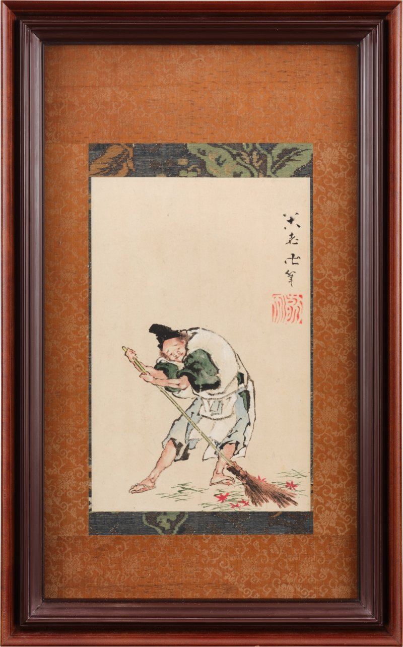 Katsushika Hokusai (1760-1849), Servant sweeping fallen maple leaves and pine needles, Edo period, 19th century | 葛飾北斎　舎人の葉掃き　江戸時代末期　19世紀 - 图2