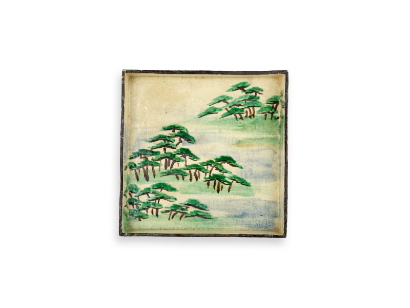 A set of ten enamelled stoneware dishes, Signed on the base Kenzan (Ogata Kenzan, 1663-1743), Kenzan ware, Kyoto, Edo period, 18th century | 尾形乾山　色絵絵替角皿　10各　江戸時代中期　18世紀前半 - 图7