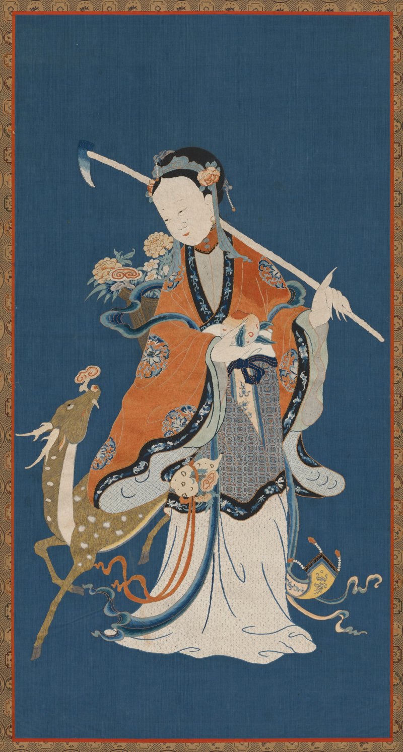 清十八/十九世紀 刺繡麻姑獻壽圖屏  QING DYNASTY, 18TH-19TH CENTURY - 图1