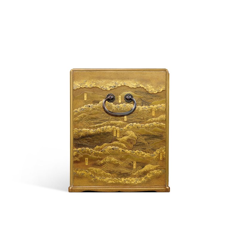 A lacquer kodansu [small cabinet], Edo period, 19th century | 東海道五十三次蒔絵箪笥　江戸時代末期　19世紀 - 图6