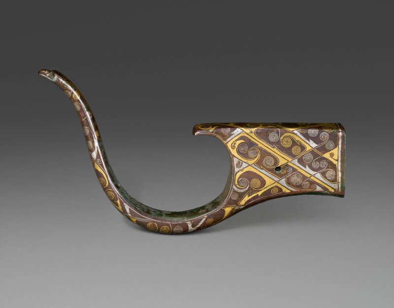 戰國 公元前四/三世紀 錯金銀銅弩托  WARRING STATES PERIOD, 4TH-3RD CENTURY BC - 图1