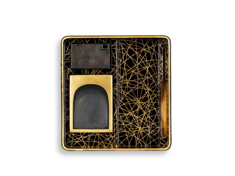 School of Ogata Korin (1658–1718), A lacquer suzuribako [writing box], Edo period, 18th – 19th century | 琳派　椿若松蒔絵螺鈿硯箱　江戸時代中期　18〜19世紀 - 图3