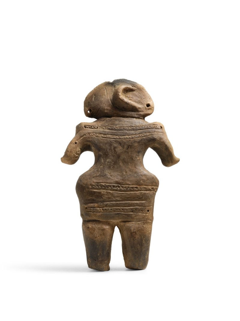 An earthenware figure modelled as pregnant woman, dogu, Late Jomon period, 2000 – 1000 BCE | 土偶　縄文時代後期　紀元前2000～紀元前1000年 - 图2