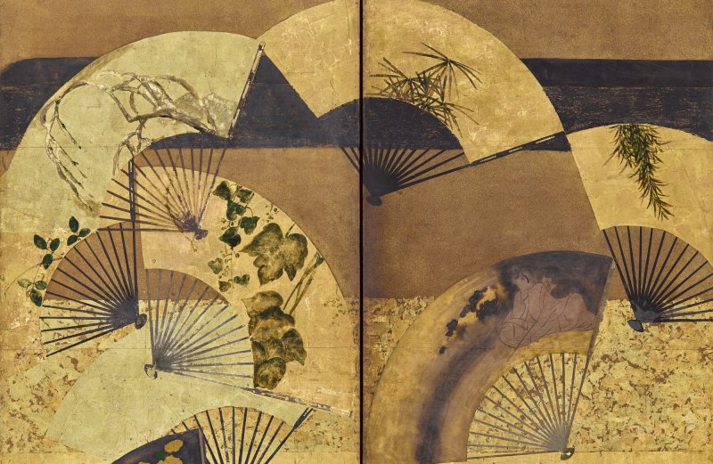 Anonymous, Scattered fans, Sealed I’nen, Edo period, 17th century | 扇面散図屏風　伊年印　江戸時代前期　17世紀 - 图3