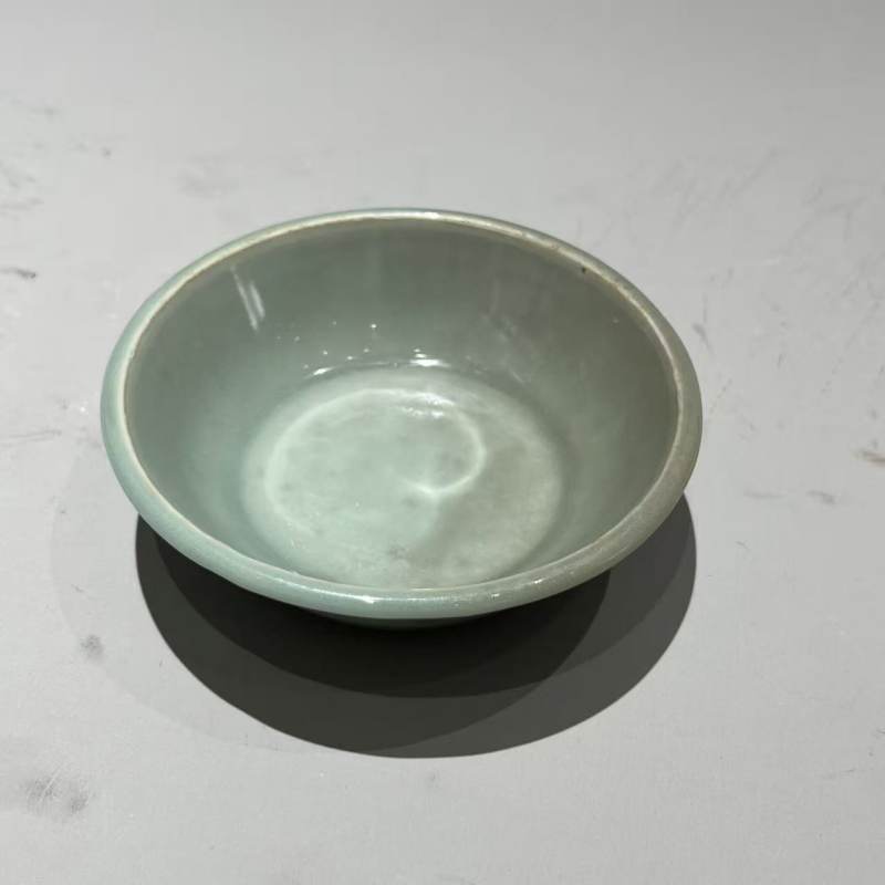 明代 龙泉窑粉青釉直边洗 - 图4