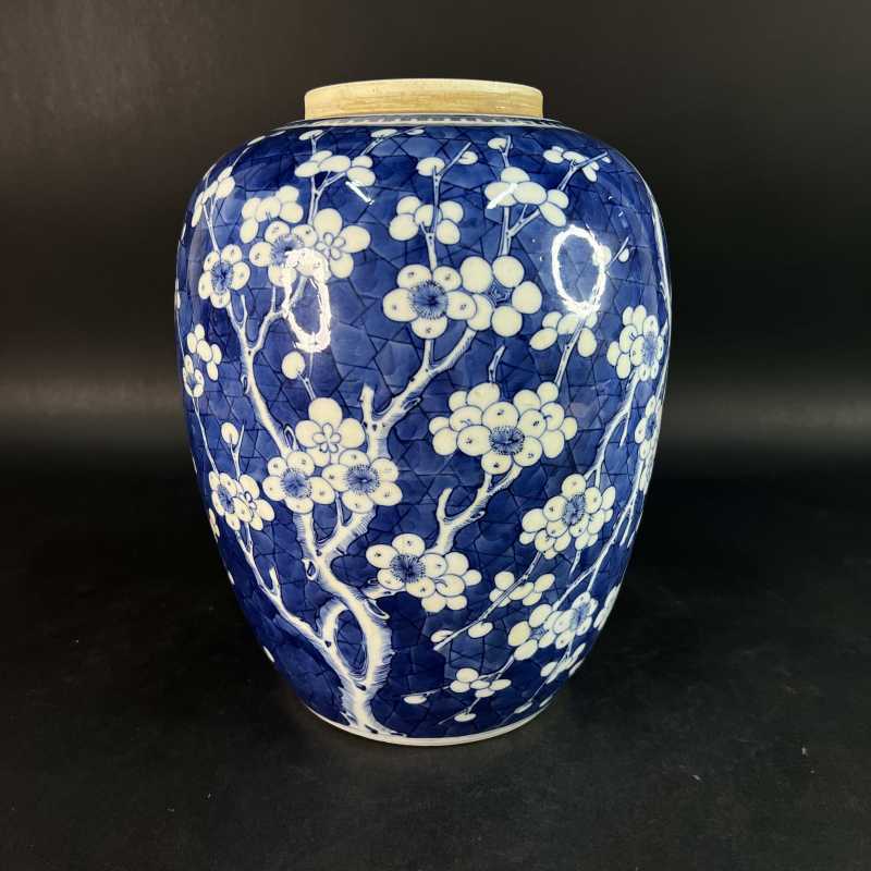 清中期 青花冰梅纹大罐 - 图4