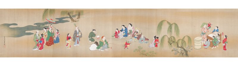 Miyagawa Choshun (1683-1753), Street performers in spring, Edo period, early 18th century |  宮川長春　遊楽図巻　江戸時代中期　18世紀前半 - 图2