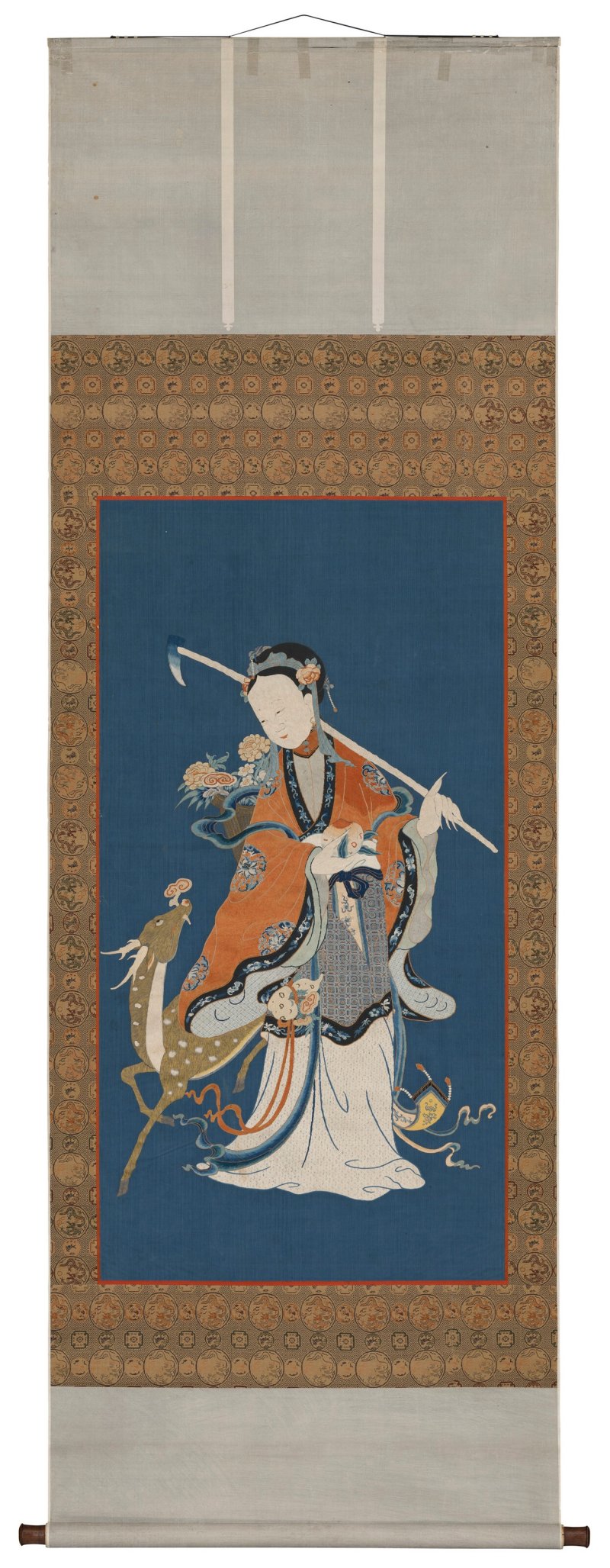 清十八/十九世紀 刺繡麻姑獻壽圖屏  QING DYNASTY, 18TH-19TH CENTURY - 图3