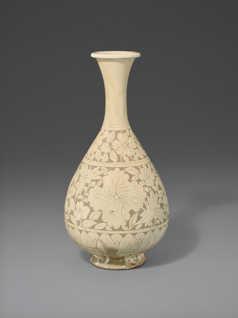 北宋 磁州窯白地剔花玉壺春瓶  NORTHERN SONG DYNASTY (AD 960-1127) - 图3
