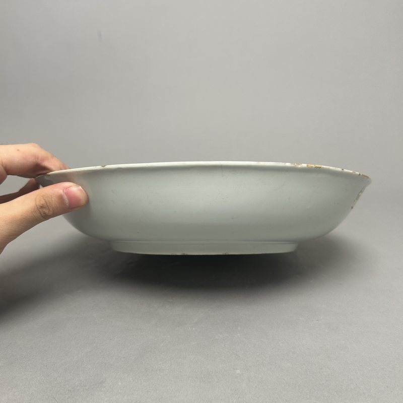 清康熙 青花仙人乘槎图盘 - 图5