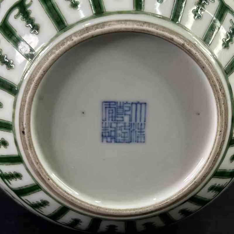 清 绿彩云龙纹罐 - 图11