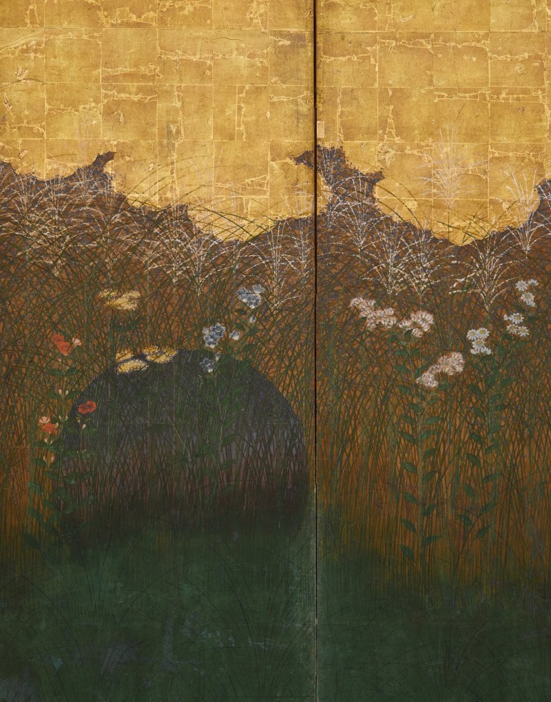 Anonymous, Moon over Musashi Moor, Edo period, early 17th century | 武蔵野図屏風　江戸時代前期　17世紀初頭 - 图4