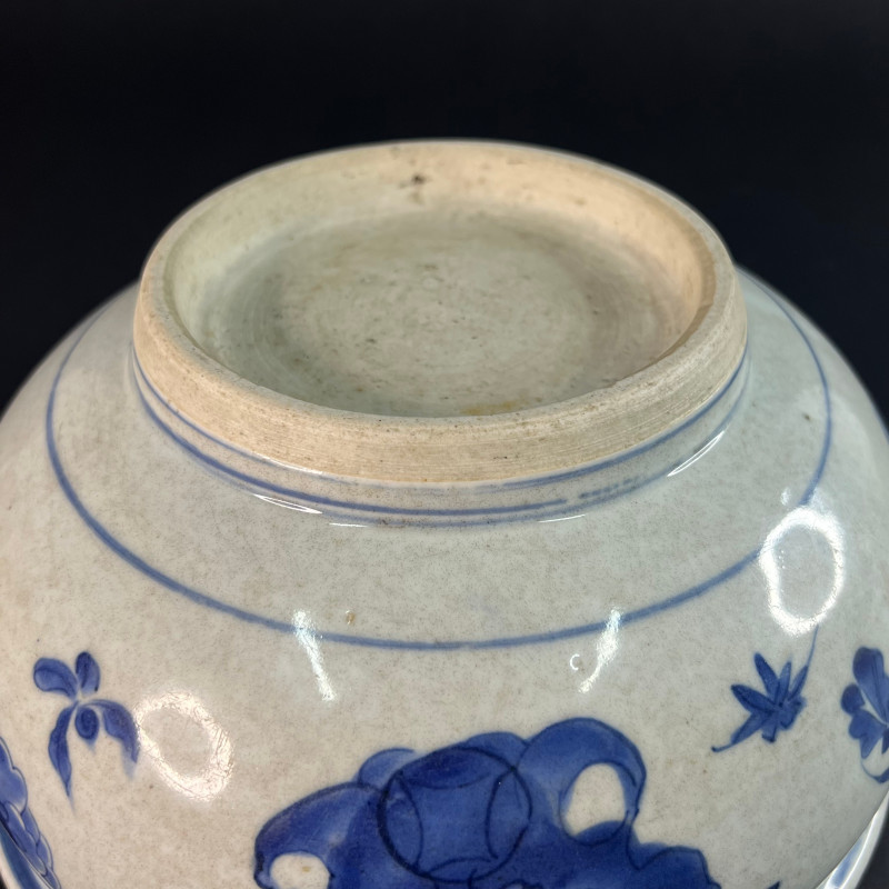 清顺治 青花花卉纹香炉 - 图4