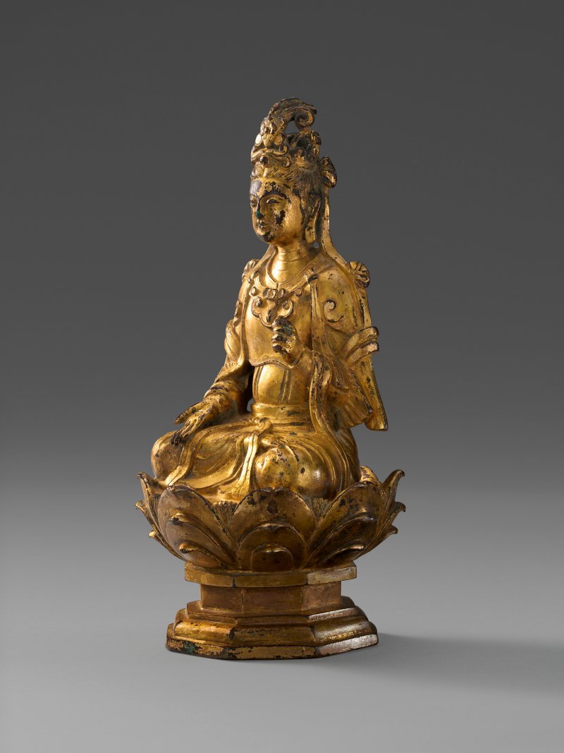 遼 鎏金銅菩薩坐像  LIAO DYNASTY (AD 916-1125) - 图3