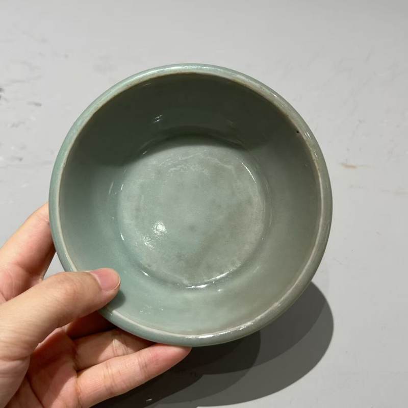 明代 龙泉窑粉青釉直边洗 - 图7